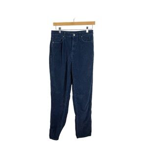 Urban Outfitters BDG High Rise Corduroy Mom Pant in Navy Blue Size 29